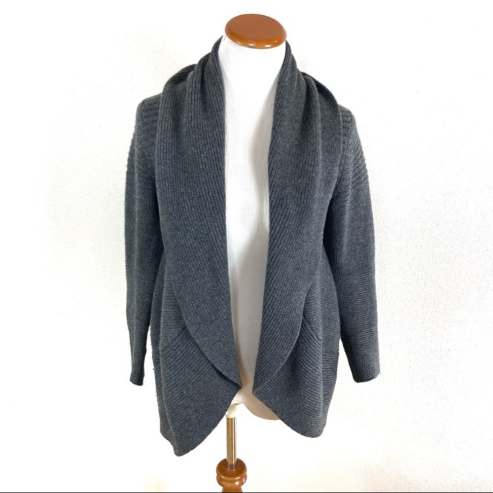 Nordstrom Cashmere Gray Circle Cocoon Sweater Cardigan Women’s Sz XS